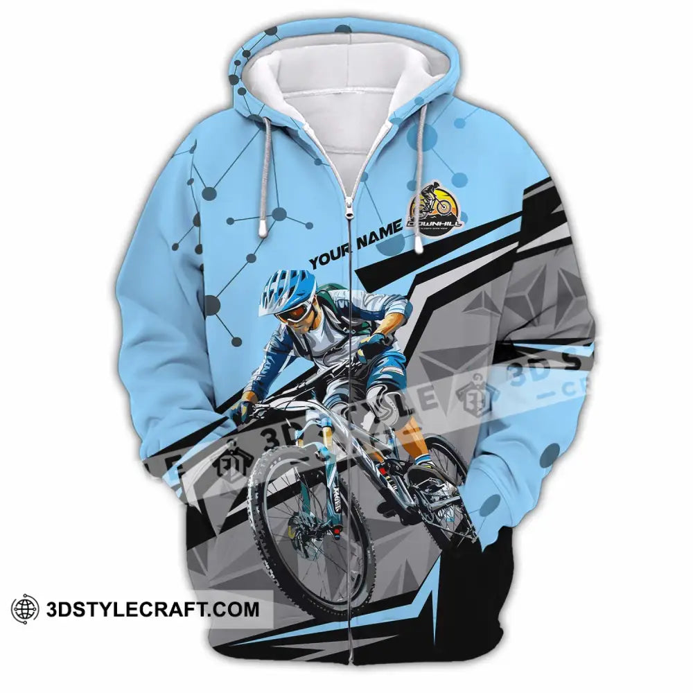 Unisex Shirt - Custom Text Shirt Downhill Shirt Zipper Hoodie / S T-shirt