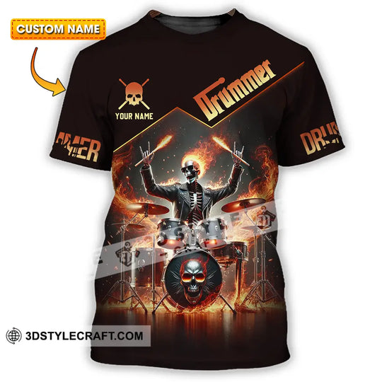 Unisex Shirt - Custom Text Shirt Drummer style option 1