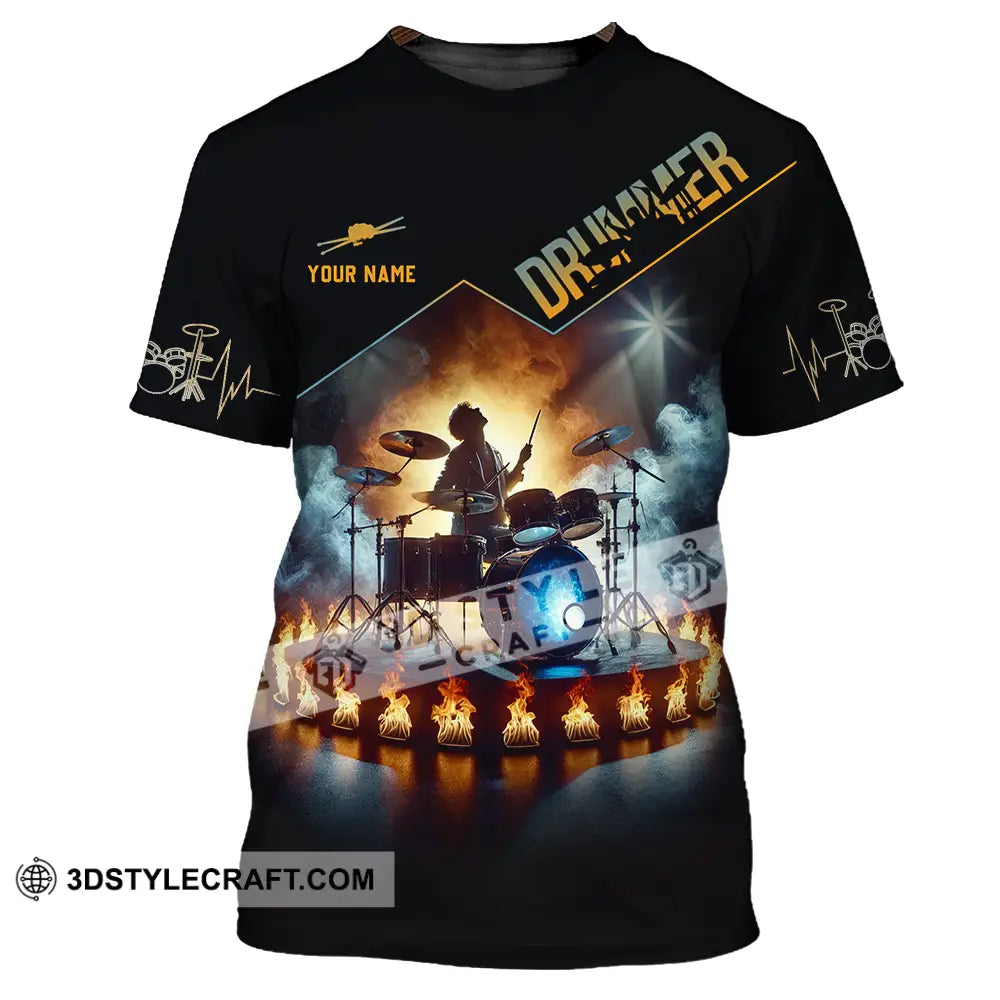 Unisex Shirt - Custom Text Drummer T-Shirt / S T-Shirt