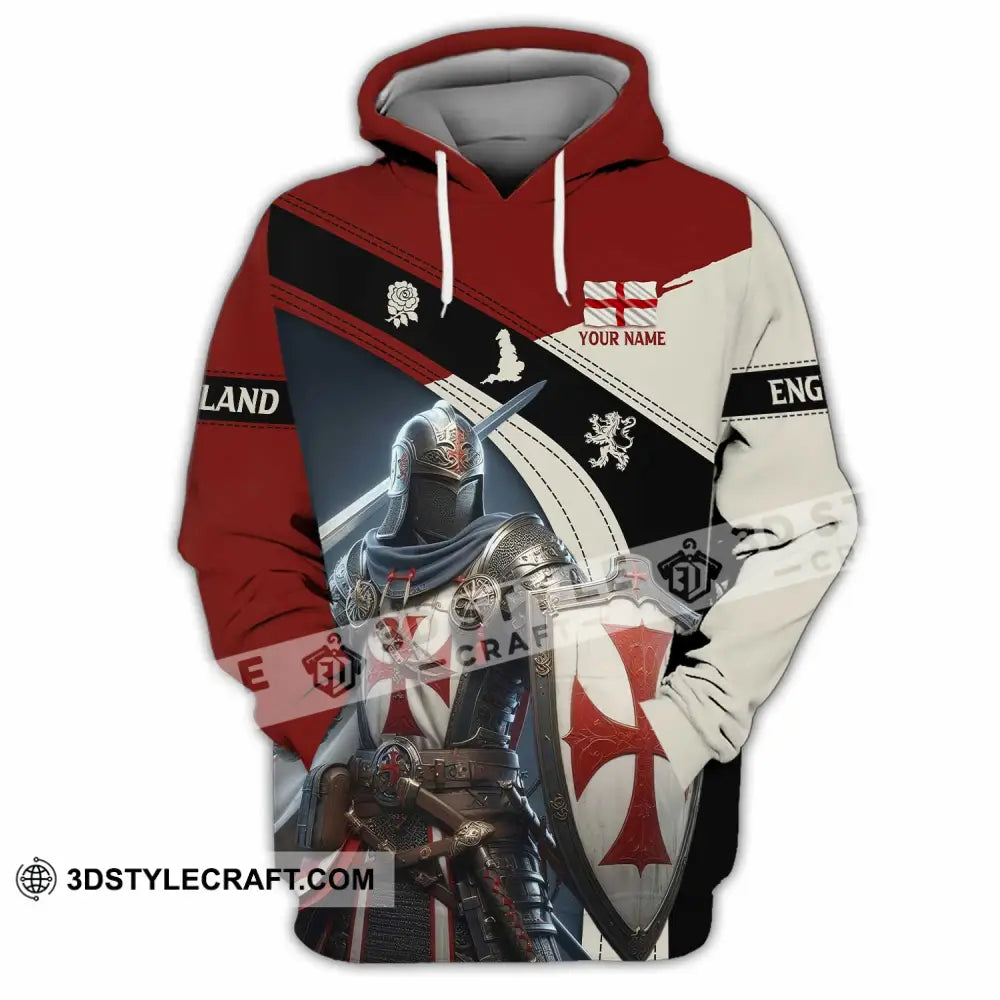 Unisex Shirt - Custom Text Shirt England Shirt Hoodie / S T-shirt