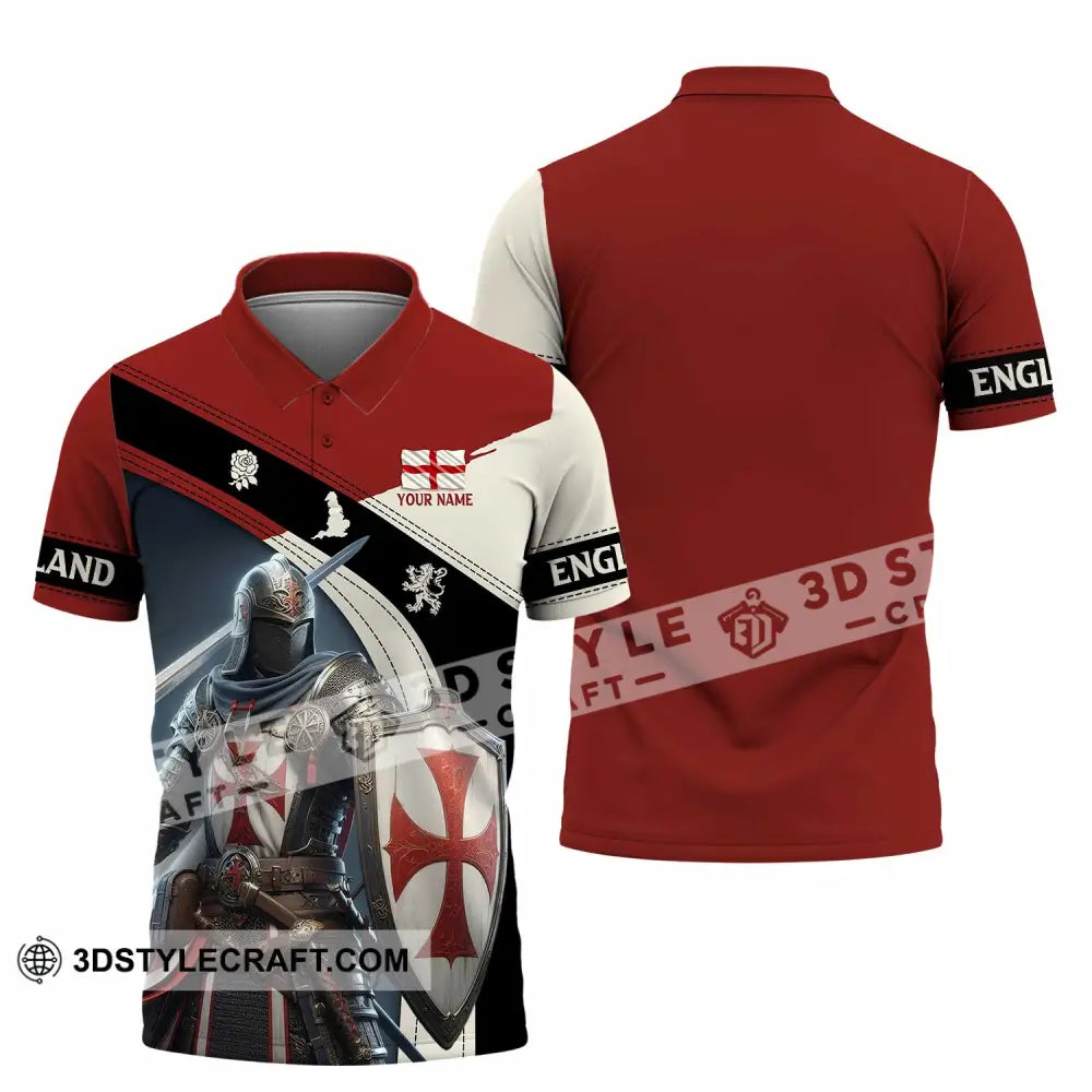 Unisex Shirt - Custom Text Shirt England Shirt Polo Shirt / S T-shirt