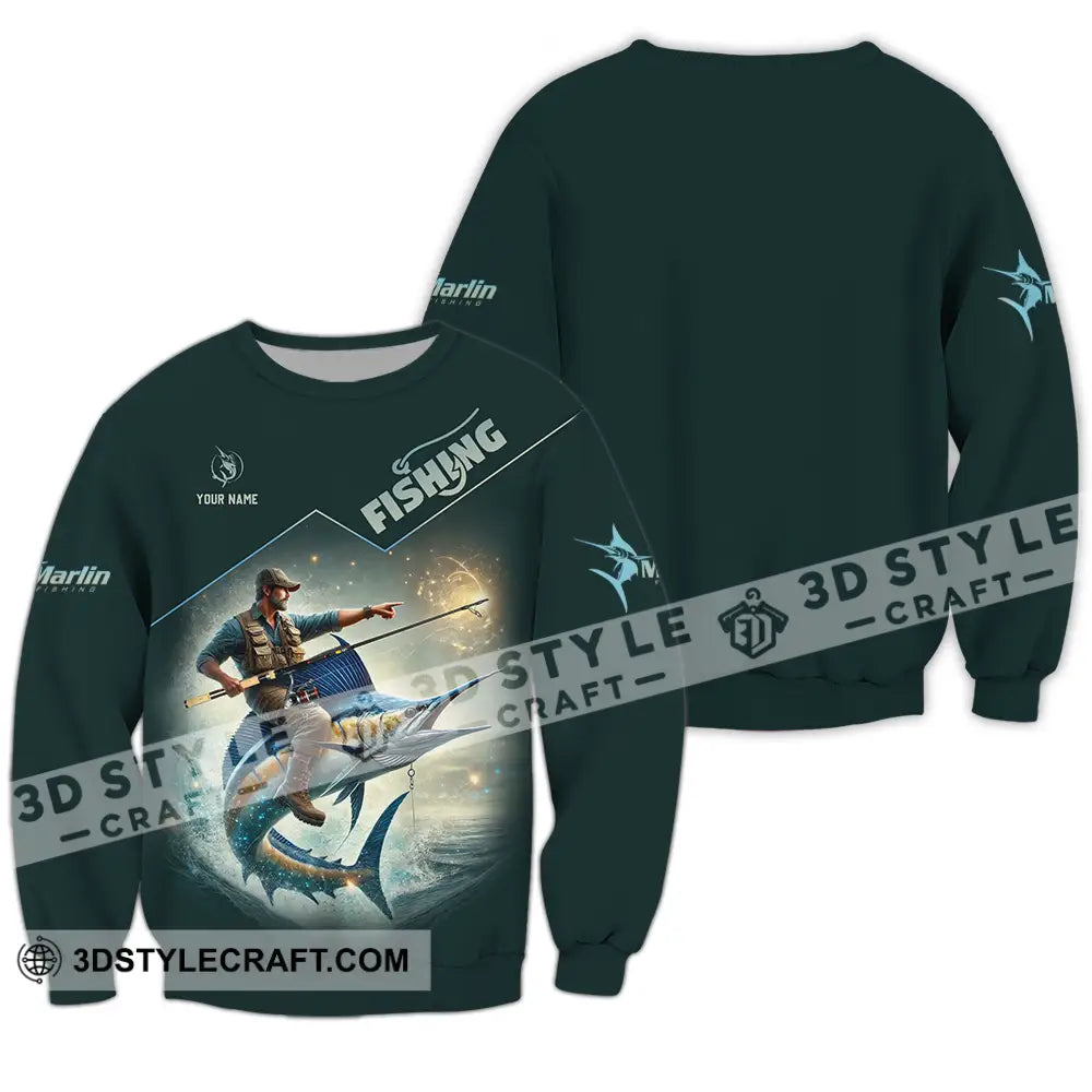 Unisex Shirt - Custom Text Fishing Long Sleeve / S T-Shirt