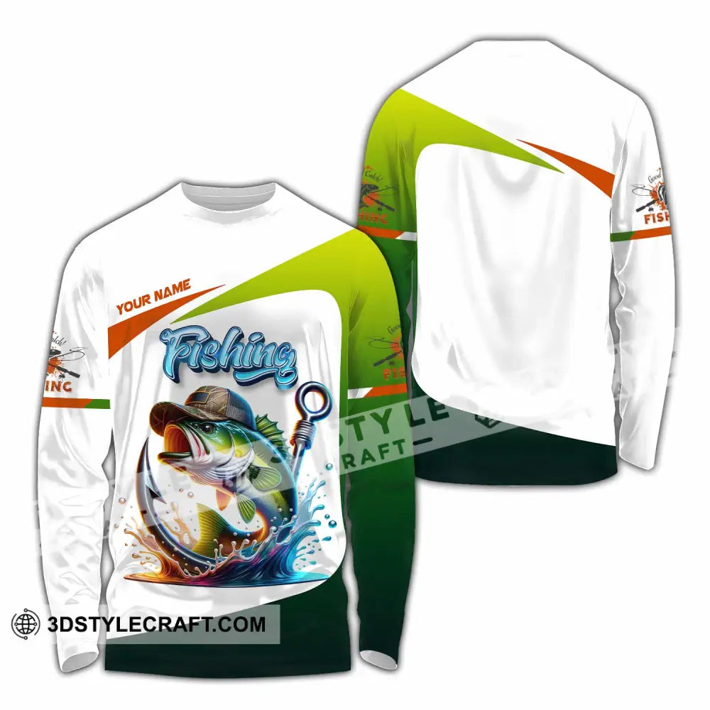 Unisex Shirt - Custom Text Shirt Fishing Lover Long Sleeve Shirt / S T-shirt