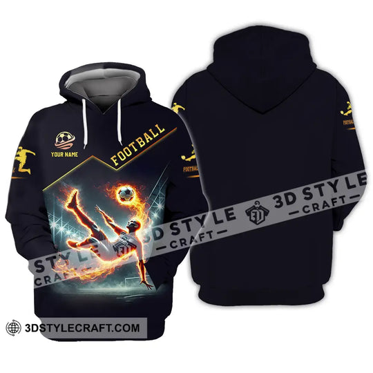 Unisex Shirt - Custom Text Shirt Football Fire Man style option 3
