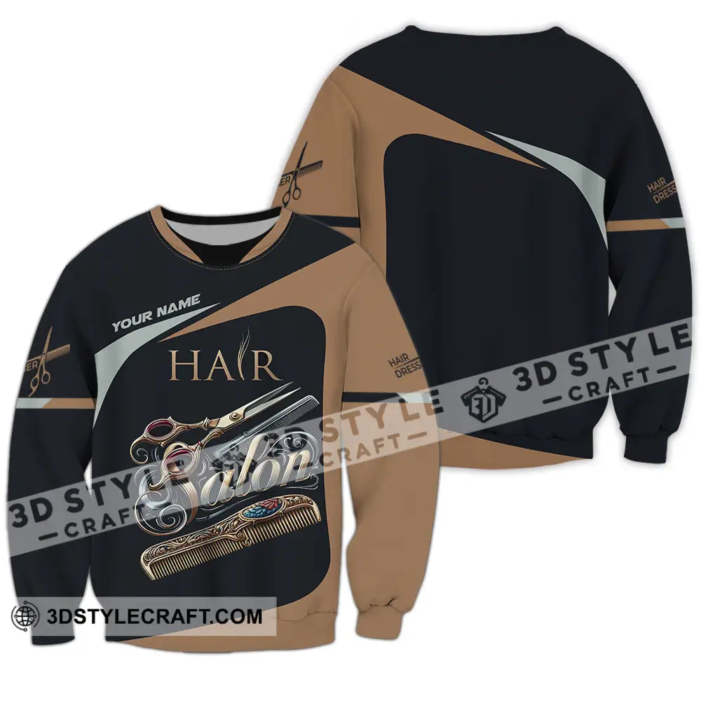 Unisex Shirt - Custom Text Shirt For Hair Salon Long Sleeve / S T-shirt