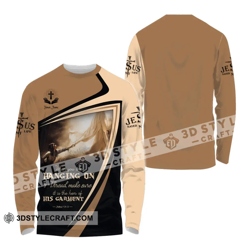 Unisex Shirt - Custom Text God Save My Life Long Sleeve / S T-Shirt