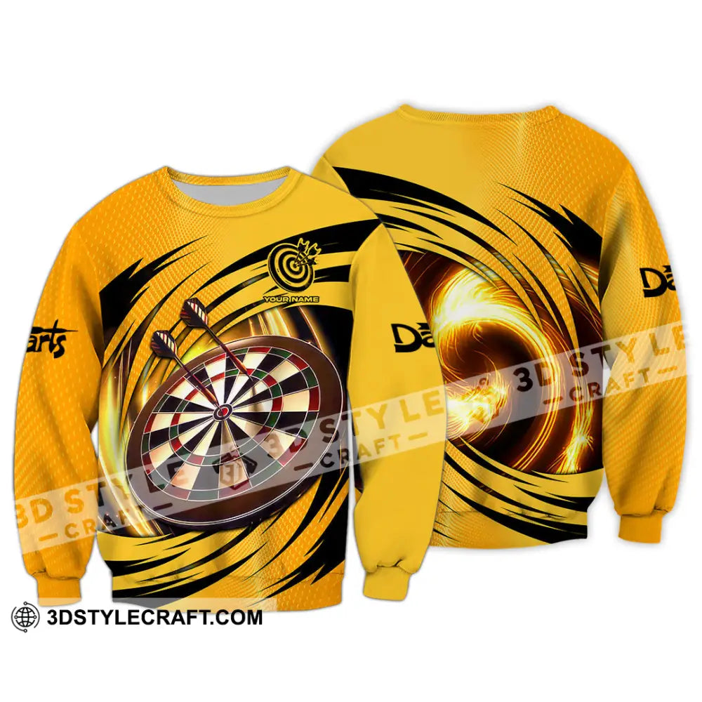 Unisex Shirt - Custom Text Golden Darts Sport Long Sleeve / S T-Shirt