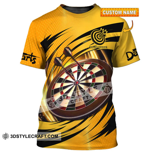 Unisex Shirt - Custom Text Golden Darts Sport T-Shirt