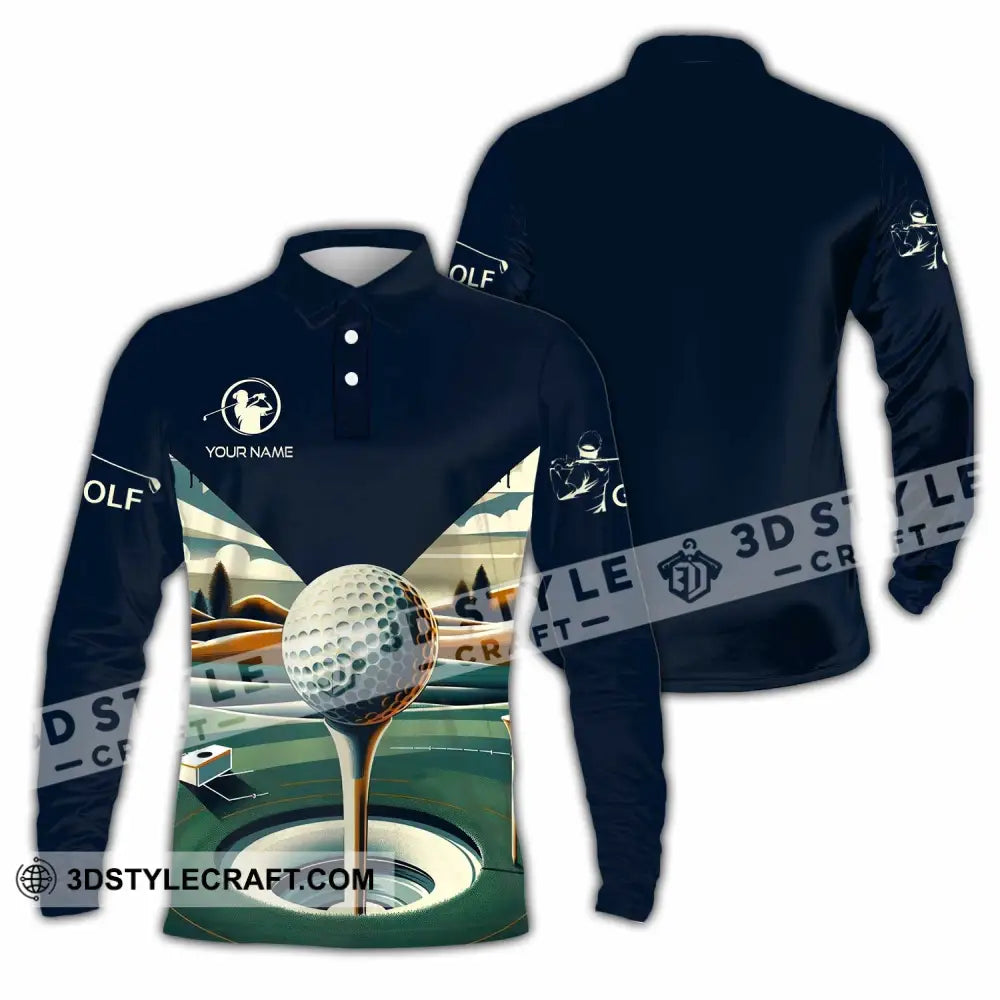 Unisex Shirt - Custom Text Shirt Golf Shirt Long Sleeve Polo / S T-shirt