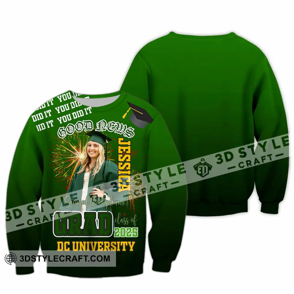 Unisex Shirt - Custom Text Shirt Grad Shirt - Long Sleeve / S - T-shirt