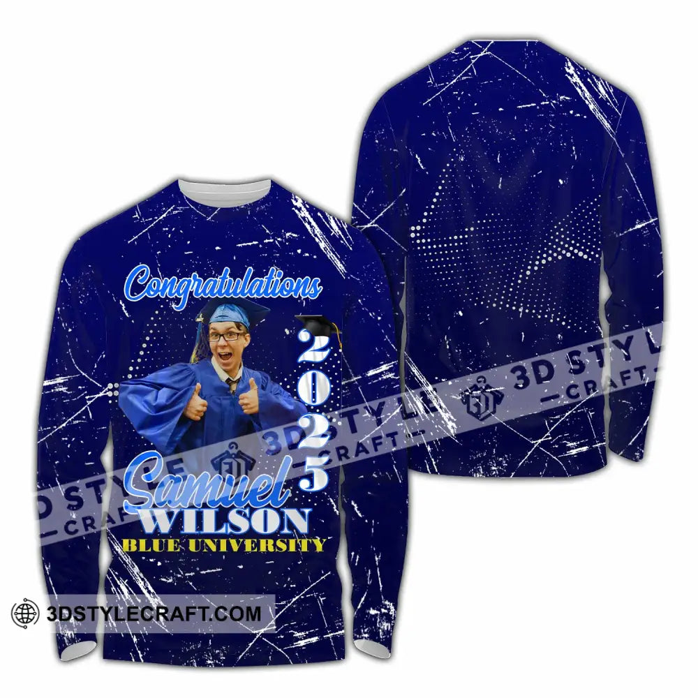 Unisex Shirt - Custom Text Shirt Grad Shirt - Long Sleeve Shirt / S - T-shirt
