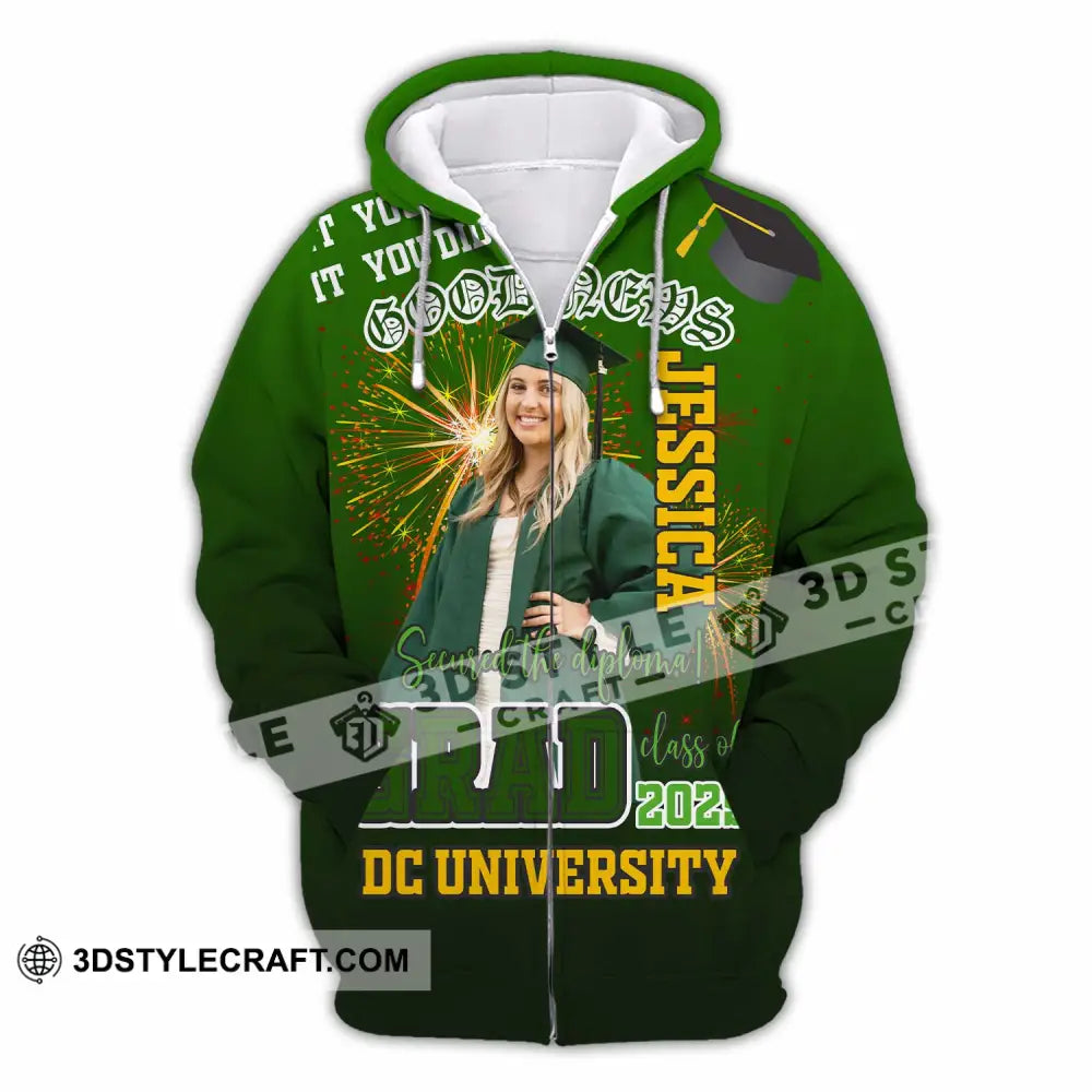 Unisex Shirt - Custom Text Shirt Grad Shirt - Zipper Hoodie / S - T-shirt