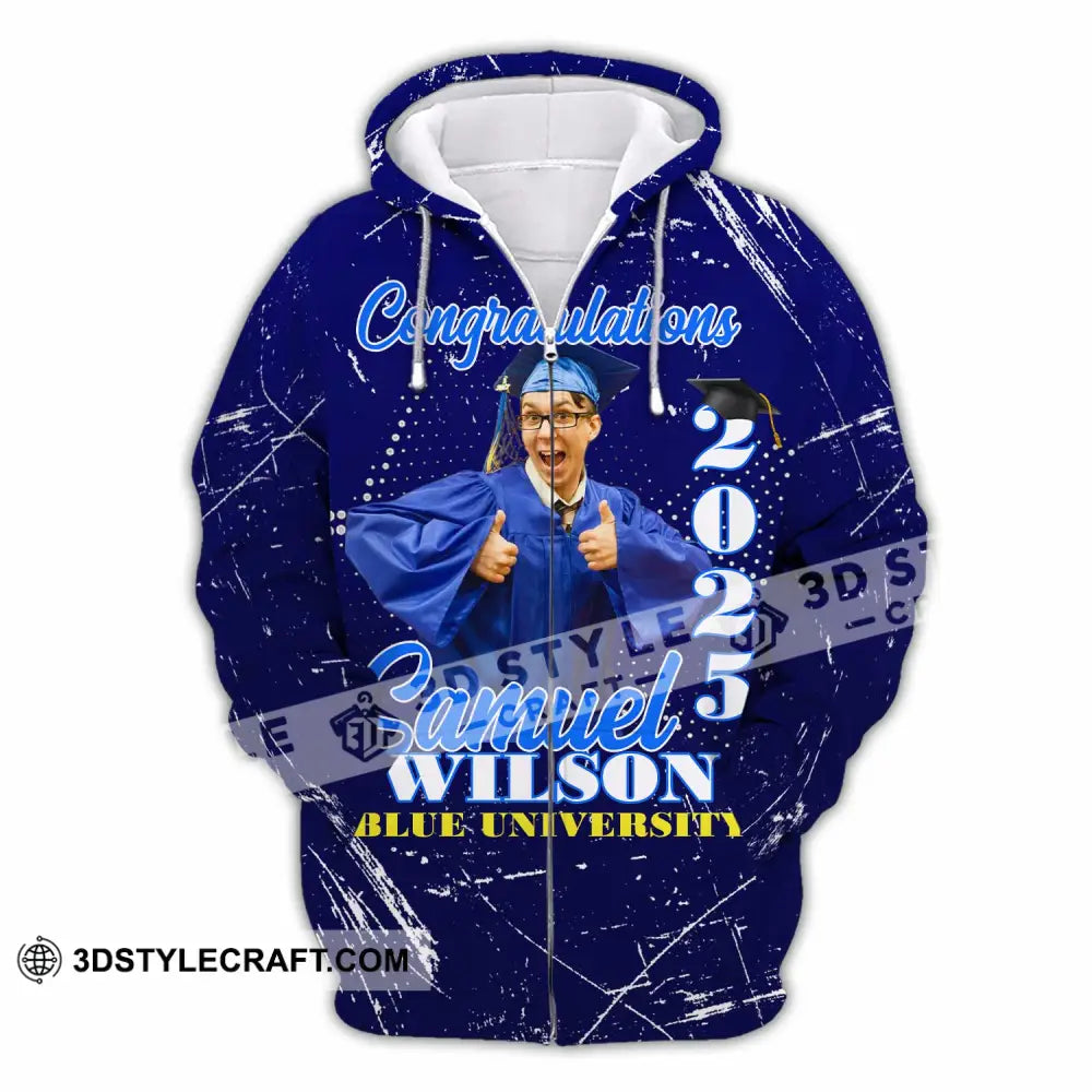 Unisex Shirt - Custom Text Shirt Grad Shirt - Zipper Hoodie / S - T-shirt