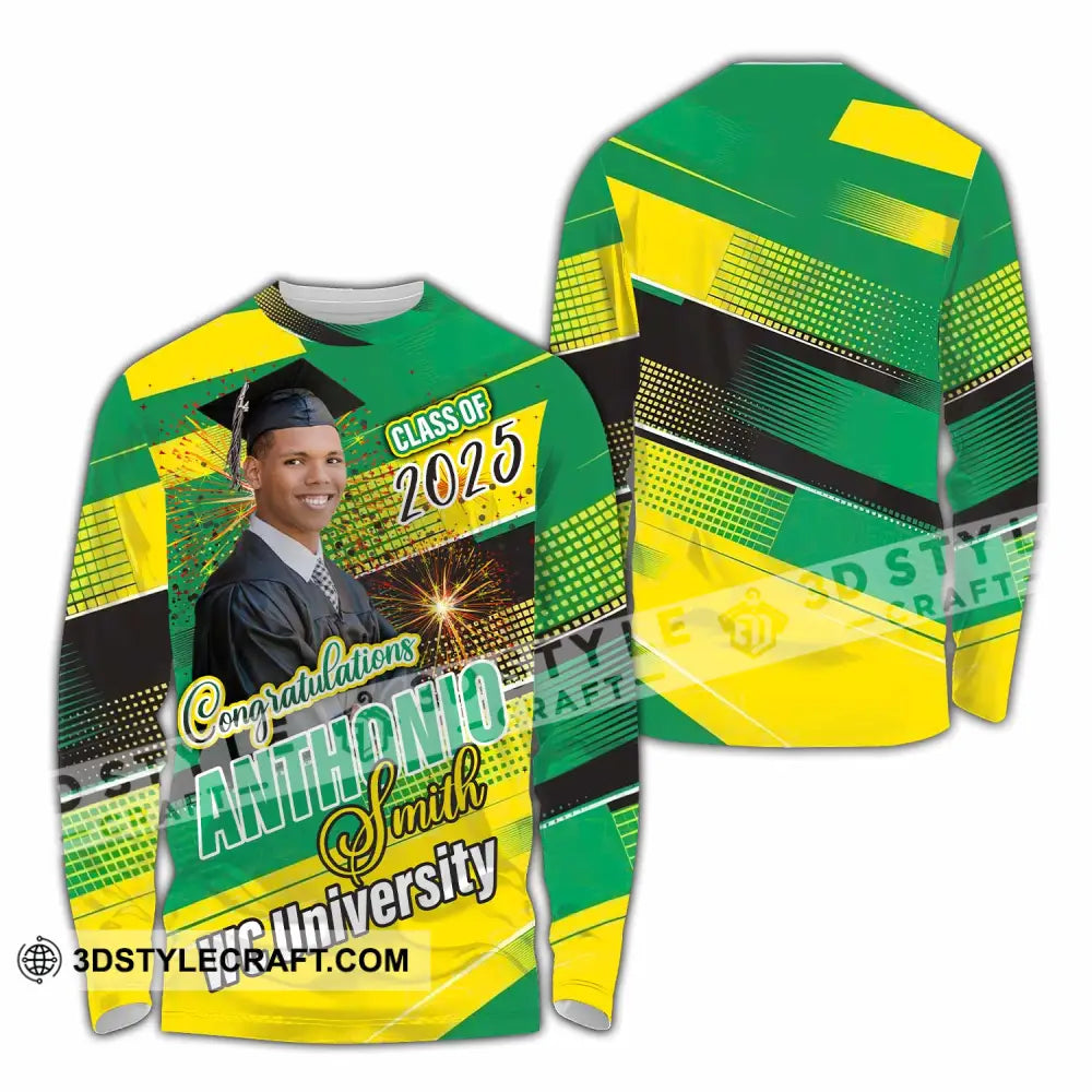 Unisex Shirt - Custom Text Shirt Graduation Shirt Long Sleeve Shirt / S T-shirt