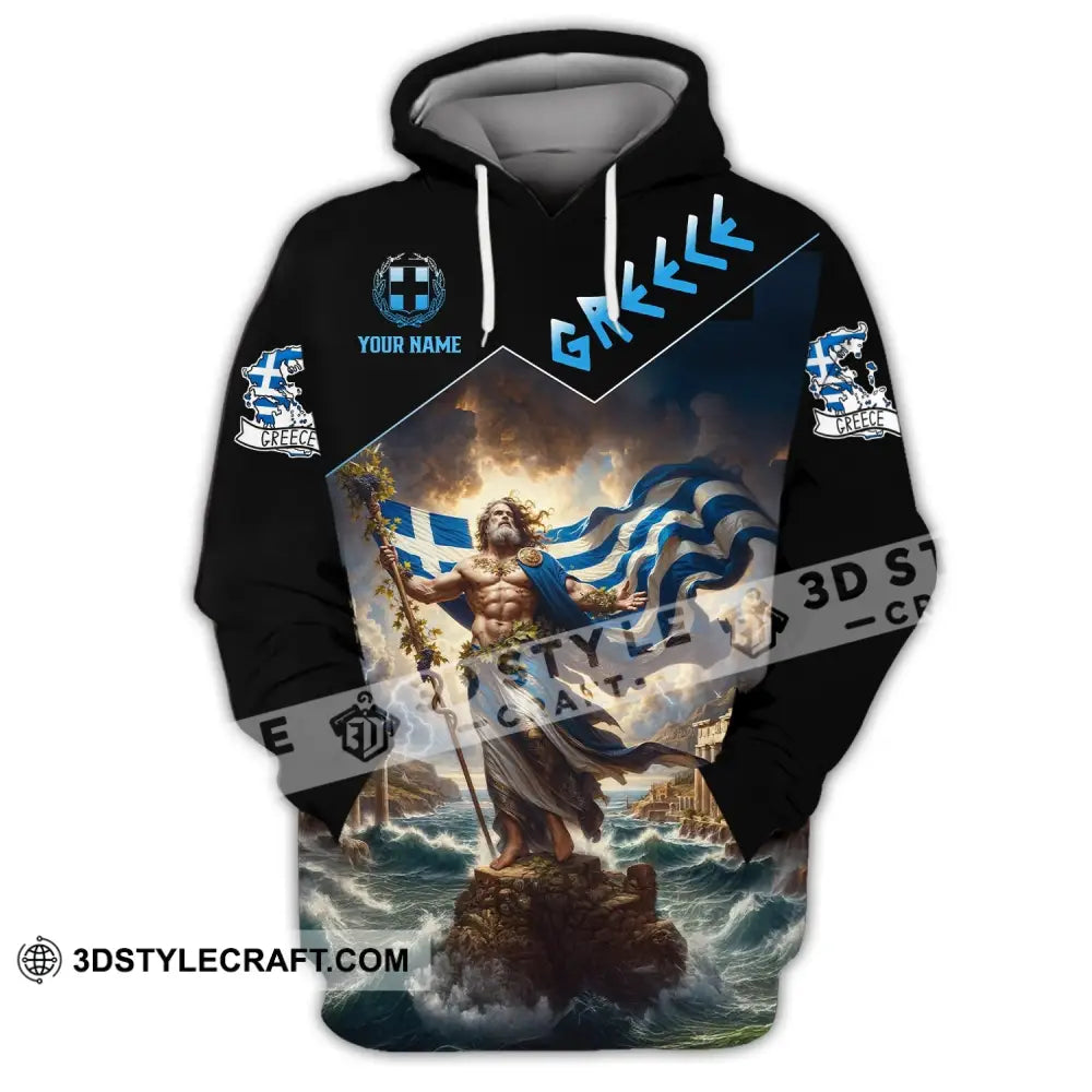Unisex Shirt - Custom Text Greece Hoodie / S T-Shirt