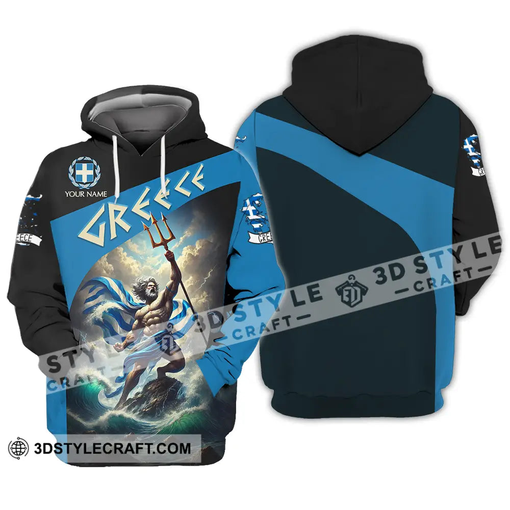 Unisex Shirt - Custom Text Greece Hoodie / S T-Shirt