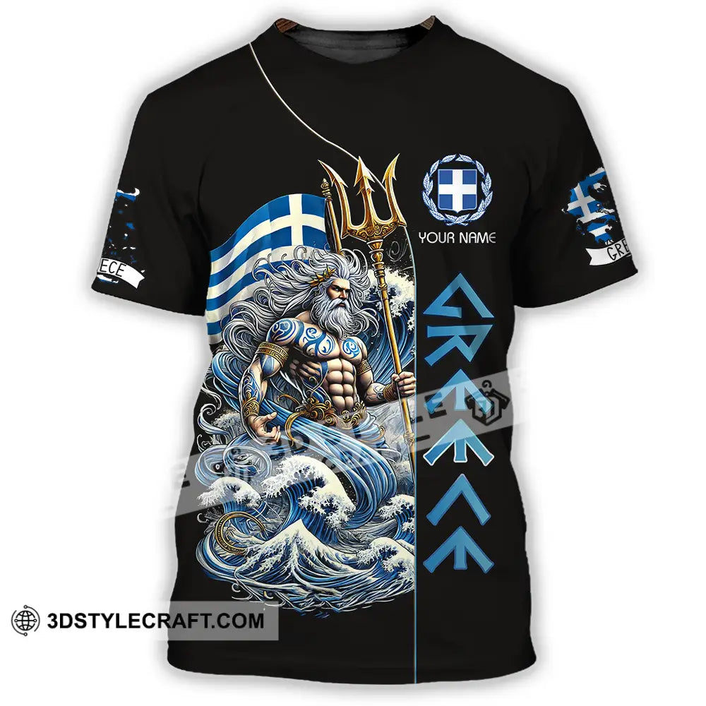 Unisex Shirt - Custom Text Greece T-Shirt / S T-Shirt