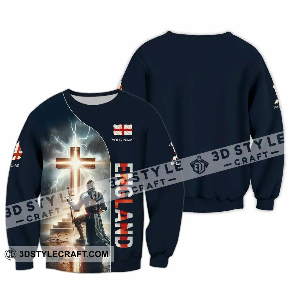 Unisex Shirt - Custom Text Guardian Of England Long Sleeve / S T-Shirt