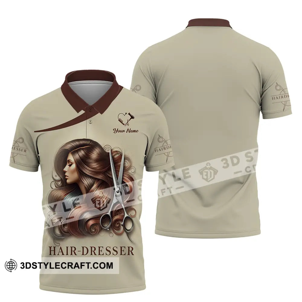 Unisex Shirt - Custom Text Hair Dresser Polo / S T-Shirt