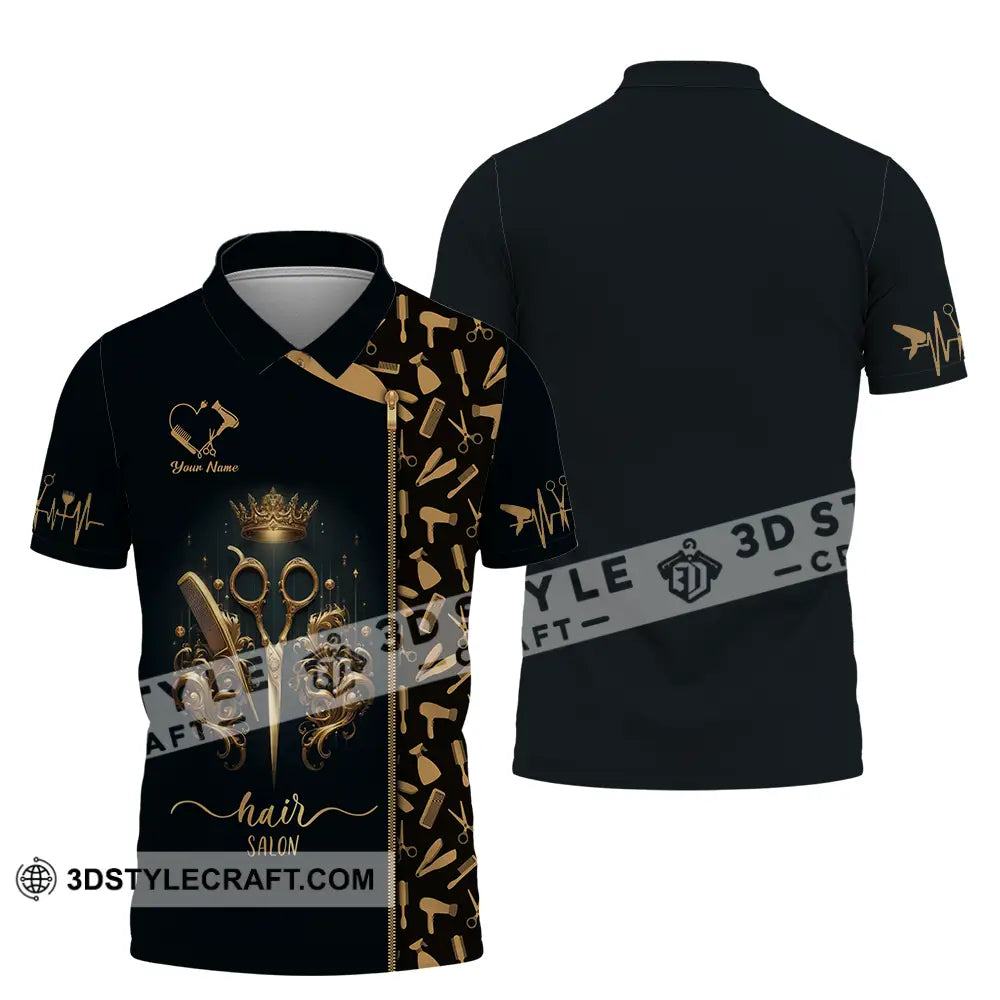 Unisex Shirt - Custom Text Hair Salon Polo / S T-Shirt