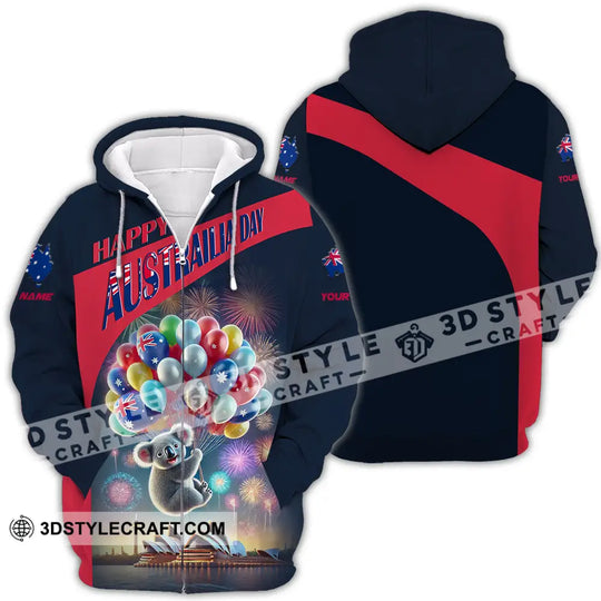 Unisex Shirt - Custom Text Shirt Happy Australia Day style option 4