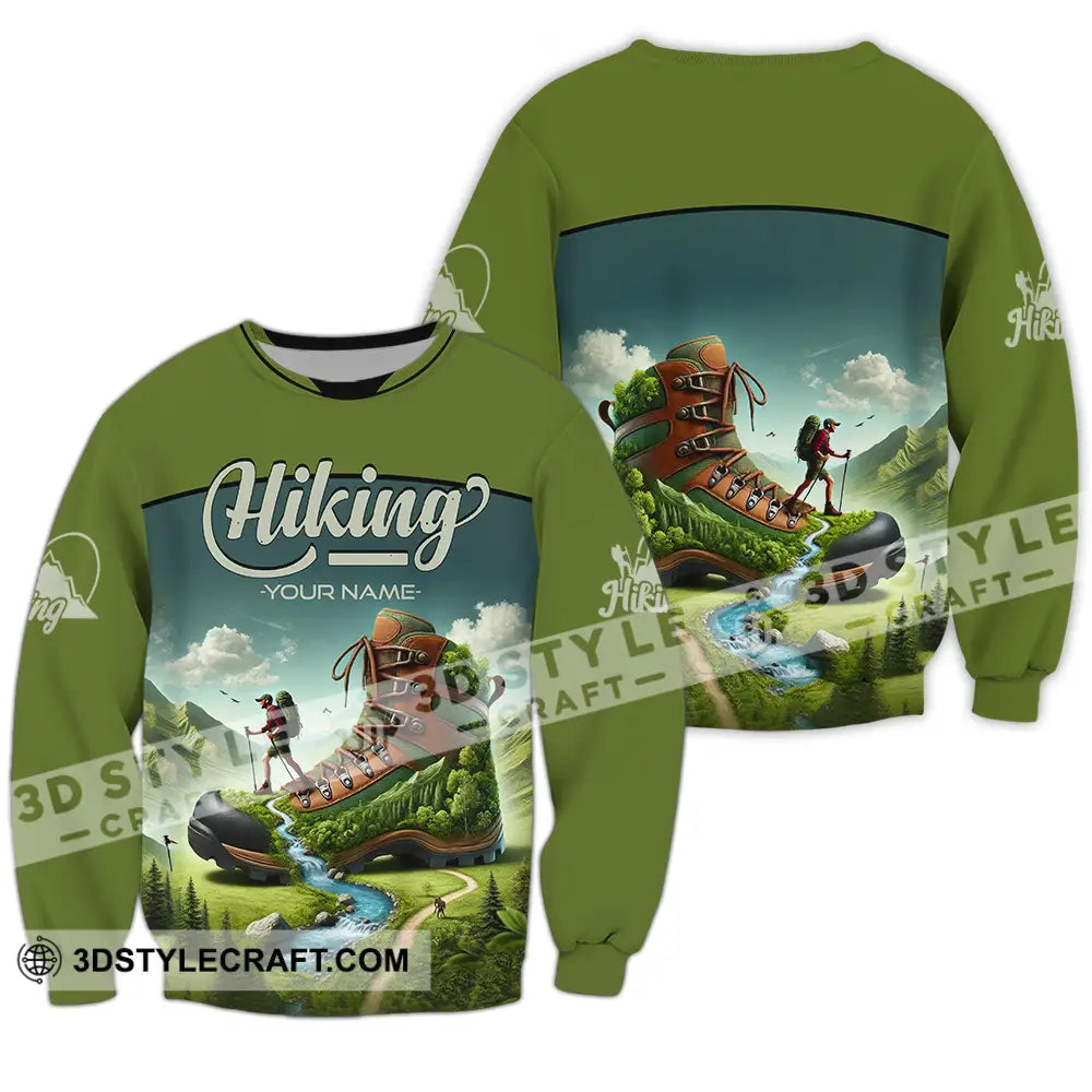 Unisex Shirt - Custom Text Shirt Hiking Shirt Long Sleeve / S T-shirt