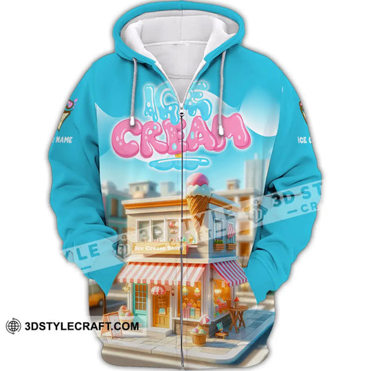 Unisex Shirt - Custom Text Shirt Ice Cream style option 2