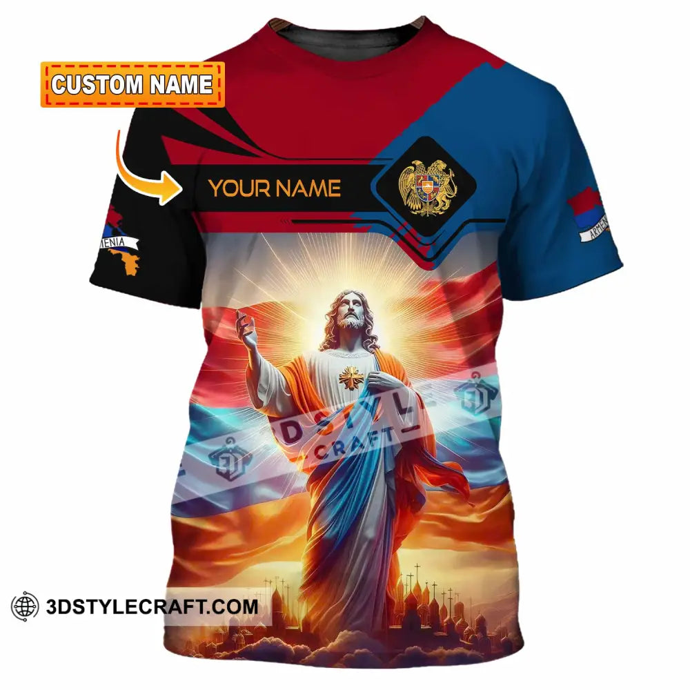 Unisex Shirt - Custom Text Jesus Armenia T-Shirt