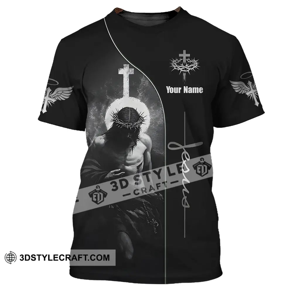 Unisex Shirt - Custom Text Jesus T-Shirt / S T-Shirt