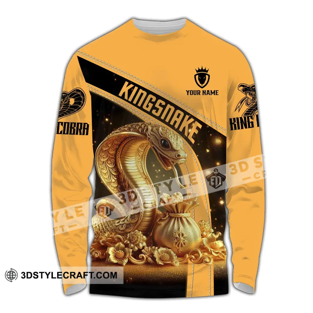 Unisex Shirt - Custom Text King Snake Long Sleeve / S T-Shirt
