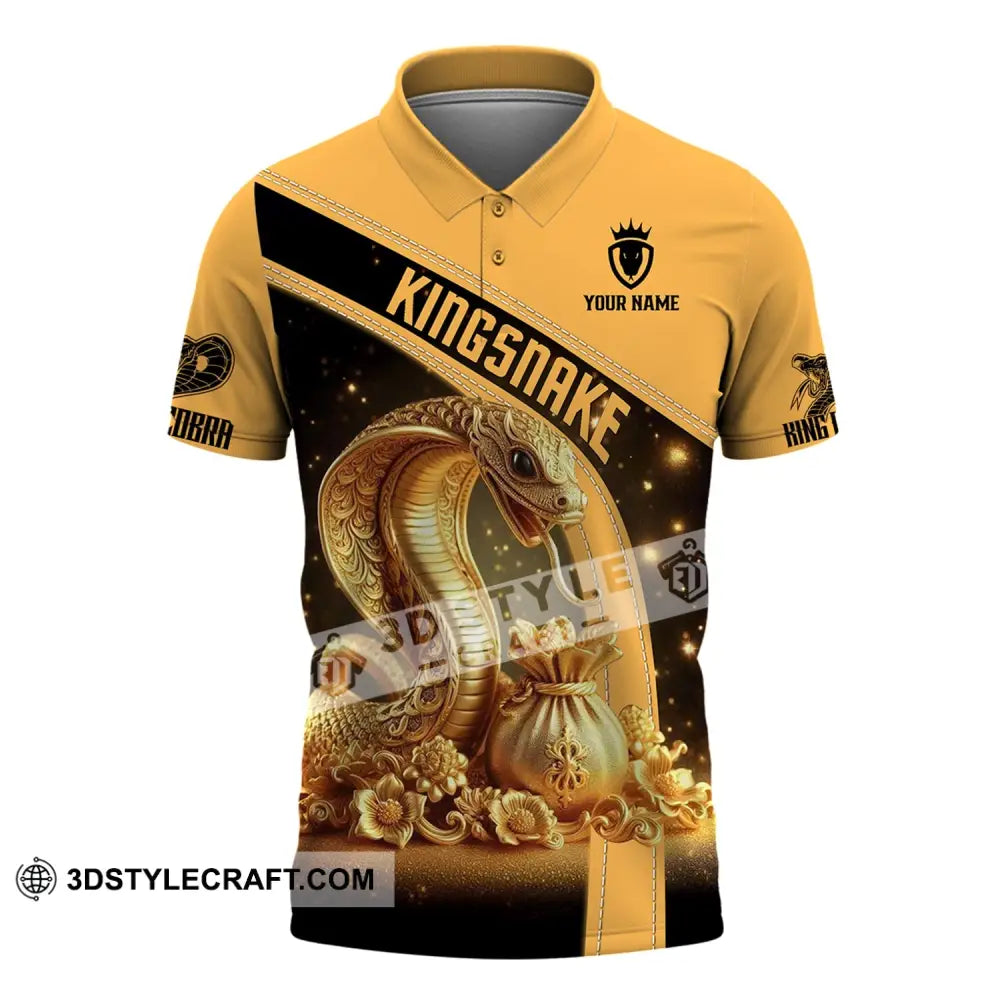 Unisex Shirt - Custom Text King Snake Polo / S T-Shirt