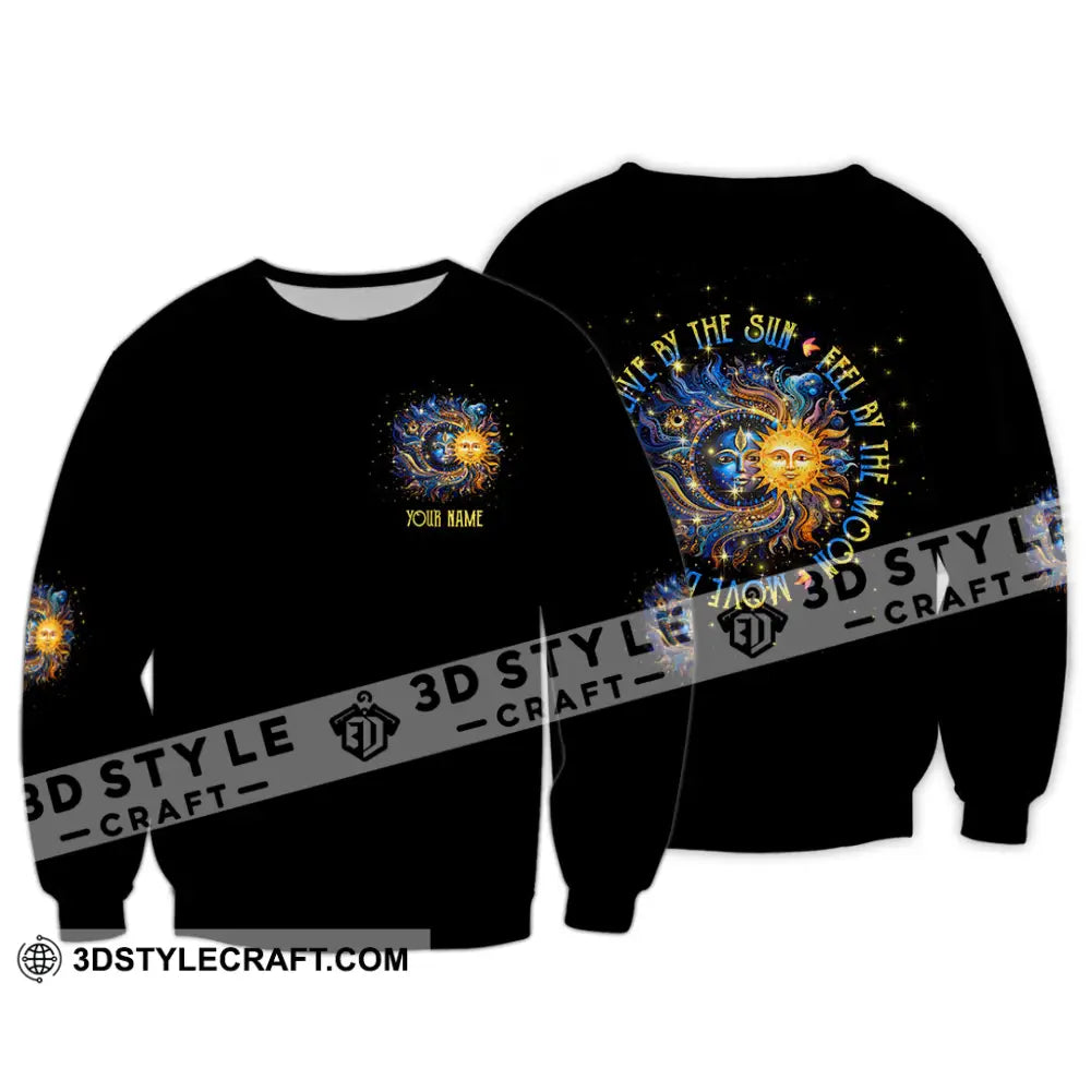 Unisex Shirt - Custom Text Shirt Live By The Sun Hippie Shirt Long Sleeve / S T-shirt