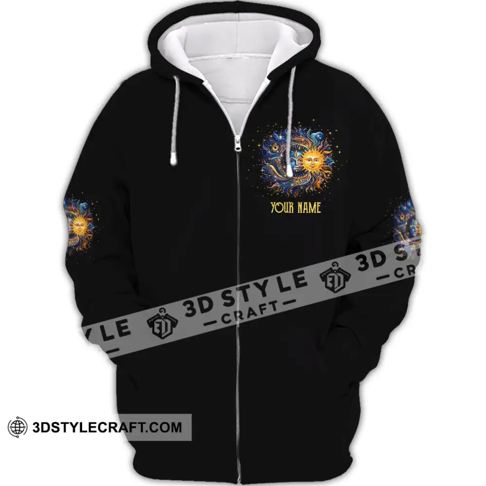 Unisex Shirt - Custom Text Shirt Live By The Sun Hippie Shirt Zipper Hoodie / S T-shirt