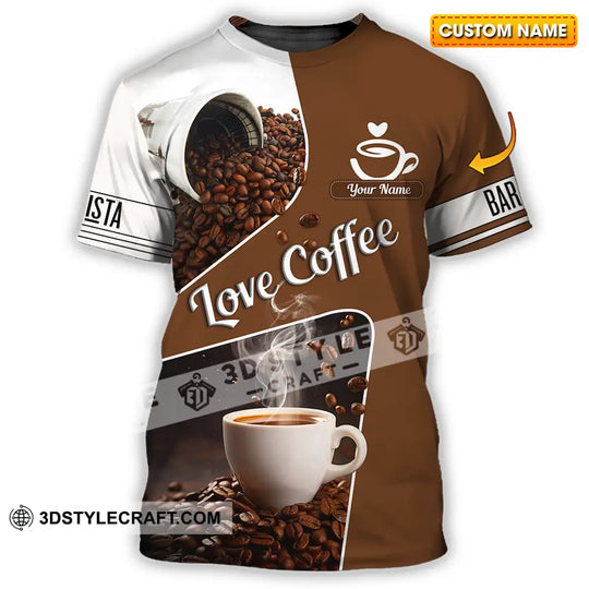 Unisex Shirt - Custom Text Shirt, Love Coffee Shirt style option 1