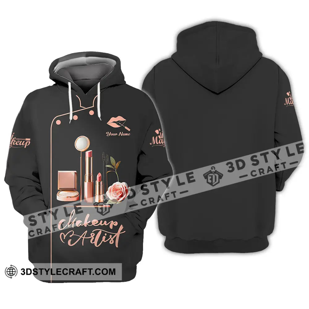 Unisex Shirt - Custom Text Shirt Make Up Artist Shirt Hoodie / S T-shirt