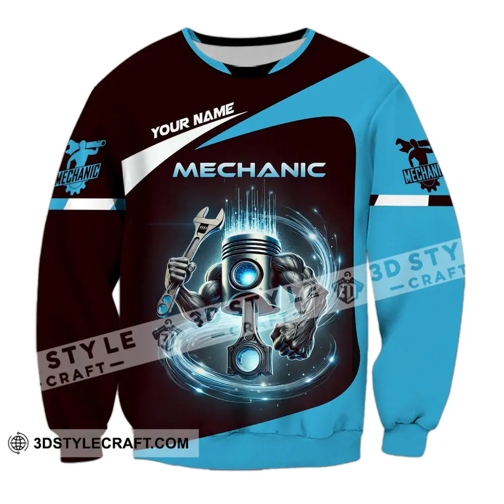 Unisex Shirt - Custom Text Mechanic Long Sleeve / S T-Shirt