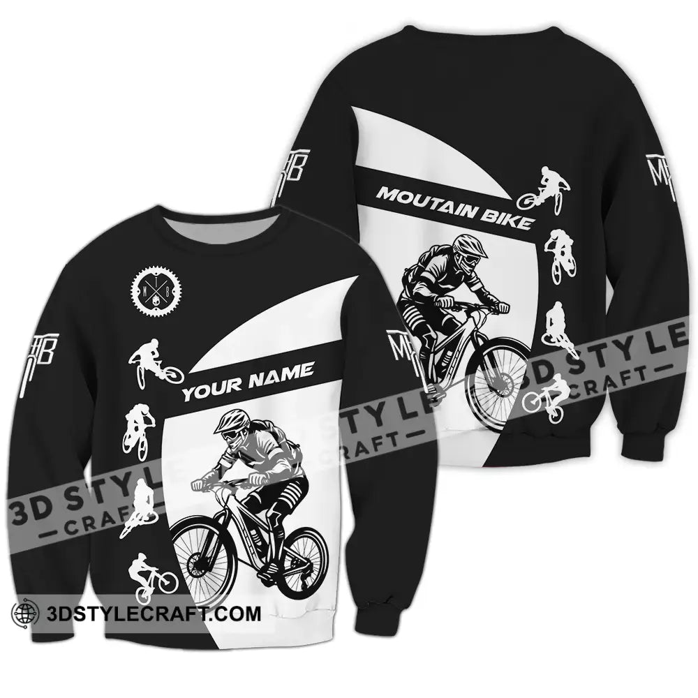 Unisex Shirt - Custom Text Mountain Bike Sport Long Sleeve / S T-Shirt