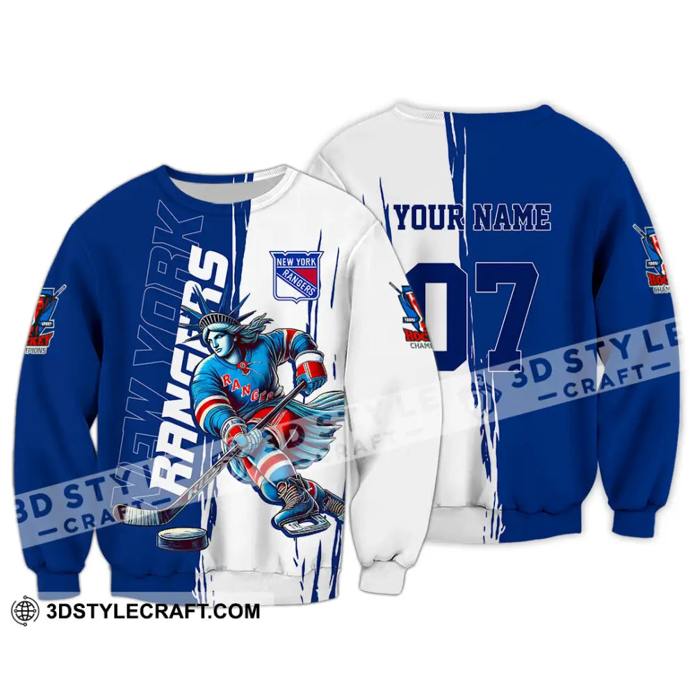 Unisex Shirt - Custom Text Shirt New York Rangers Shirt Long Sleeve / S T-shirt