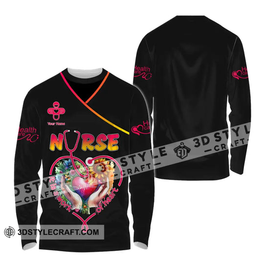 Unisex Shirt - Custom Text Nurse Shirt style option 4
