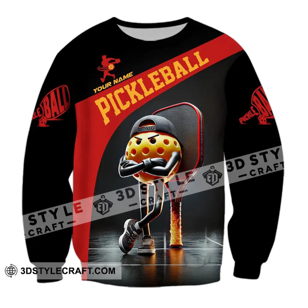 Unisex Shirt - Custom Text Pickleball Long Sleeve / S T-Shirt