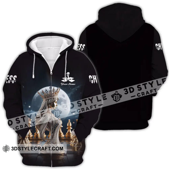 Unisex Shirt - Custom Text Shirt Queen Chess style option 4