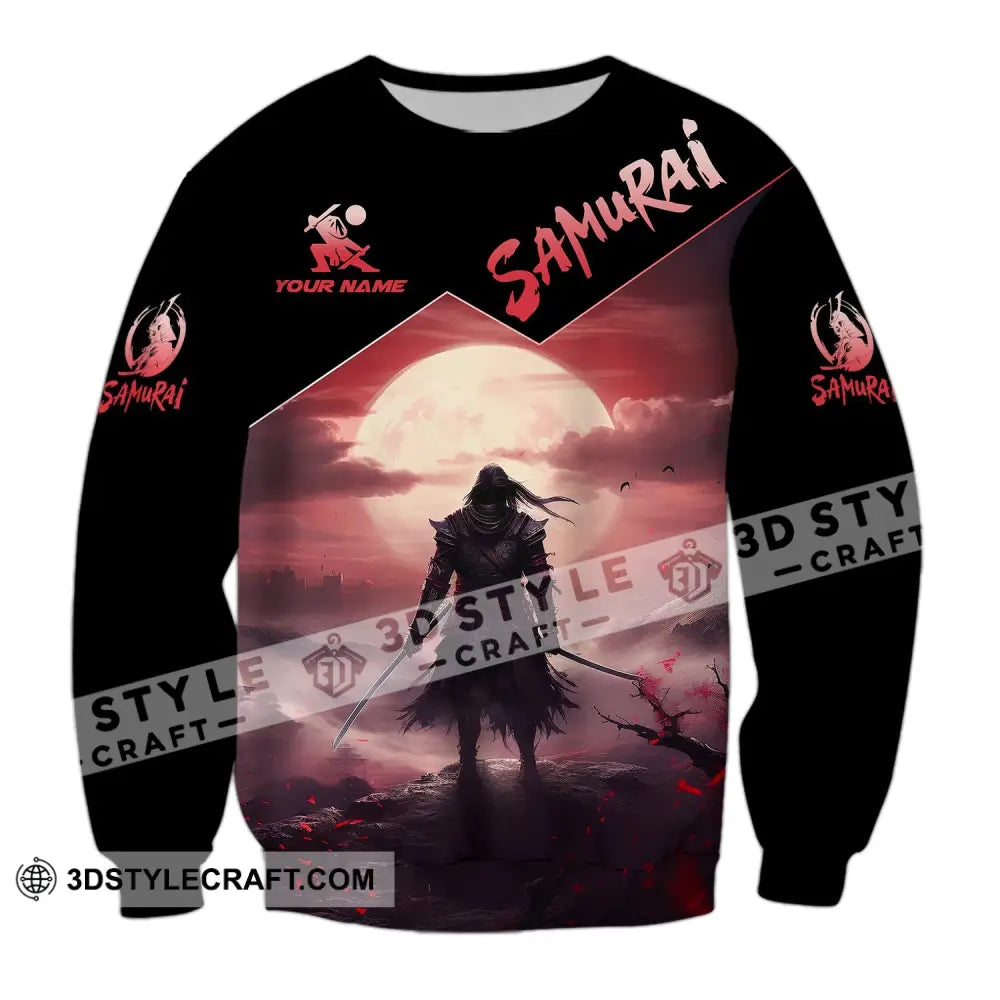 Unisex Shirt - Custom Text Samurai Long Sleeve / S T-Shirt