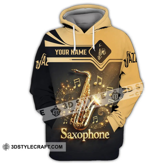 Unisex Shirt - Custom Text Shirt Saxophone style option 2