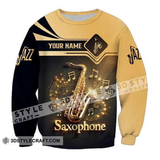 Unisex Shirt - Custom Text Shirt Saxophone style option 4