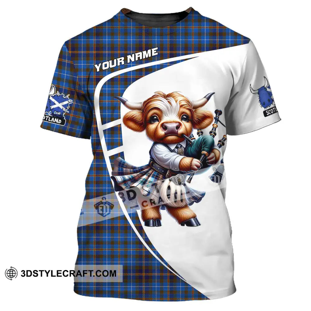 Unisex Shirt - Custom Text Shirt Scotland Highland Cow Shirt T-Shirt / S T-shirt