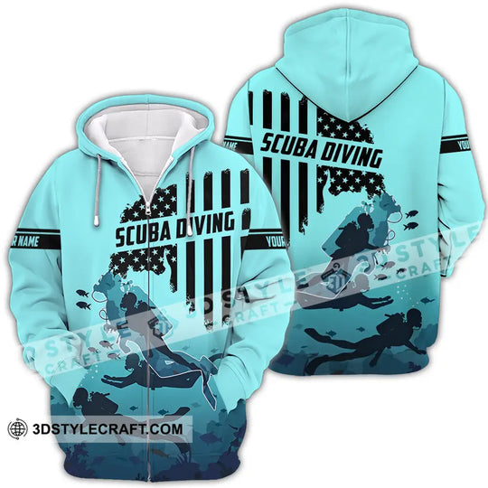 Unisex Shirt - Custom Text Shirt Scuba Diving style option 4