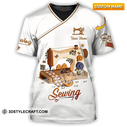 Unisex Shirt - Custom Text Shirt, Sewing Shirt style option 1