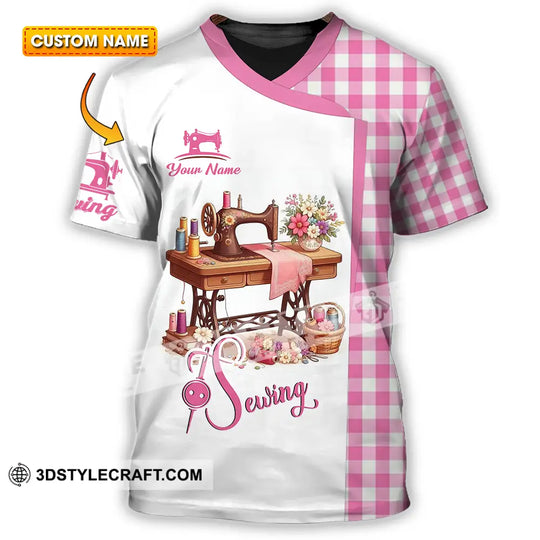 Unisex Shirt - Custom Text Shirt, Sewing Shirt style option 1