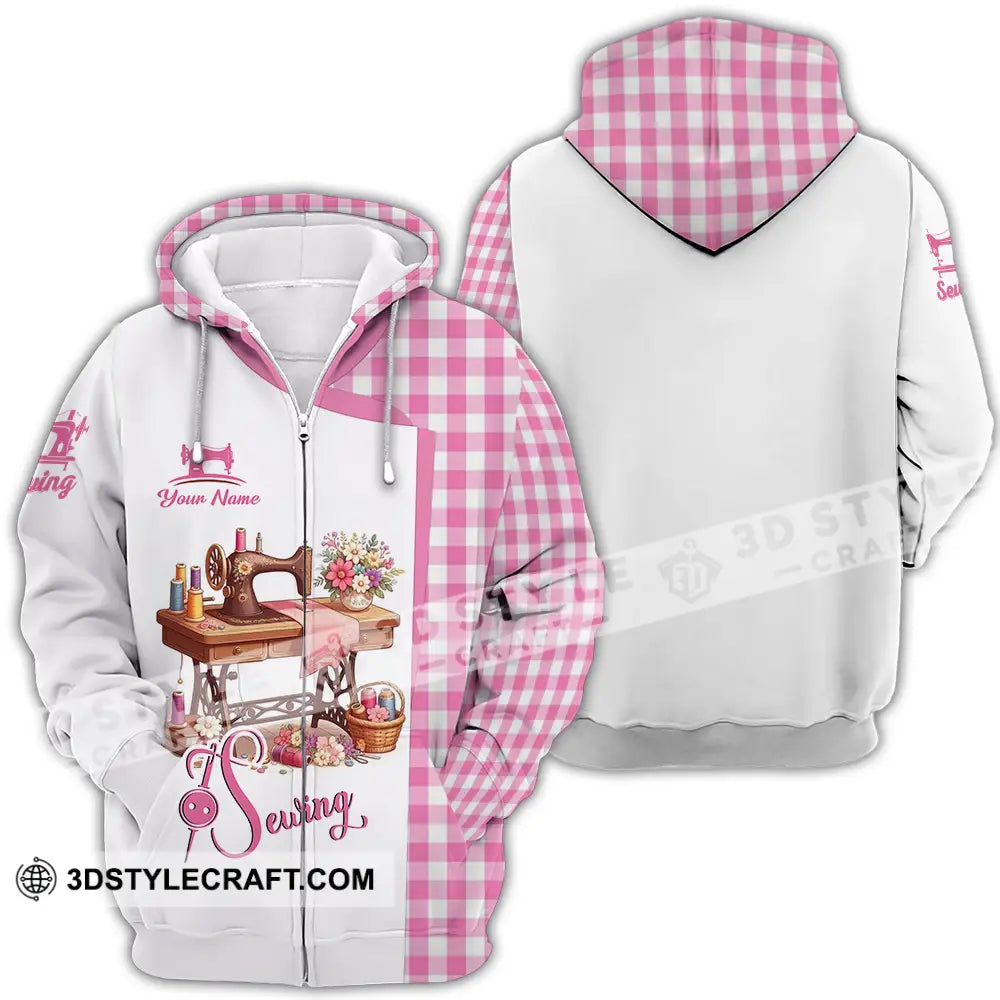 Unisex Shirt - Custom Text Shirt Sewing Shirt Zipper Hoodie / S T-shirt