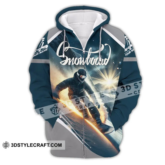 Unisex Shirt - Custom Text Shirt Snowboard style option 3